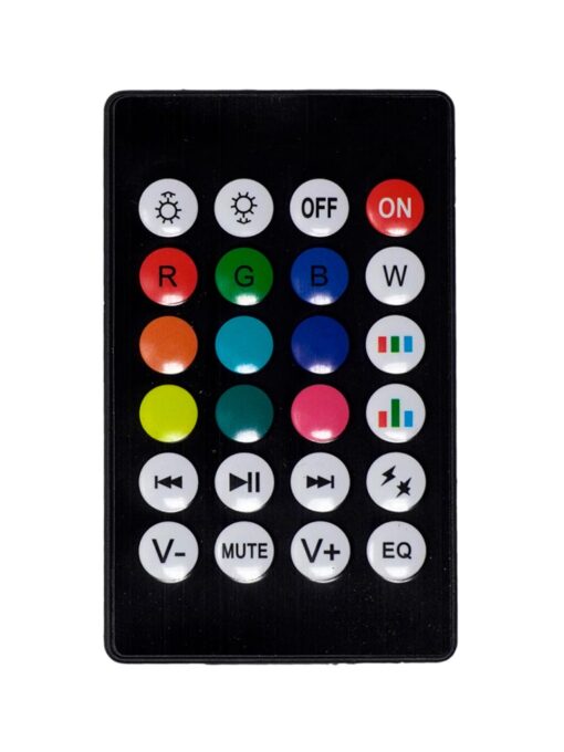 foco rgb multicolor con bocina bluetooth 24w 28004