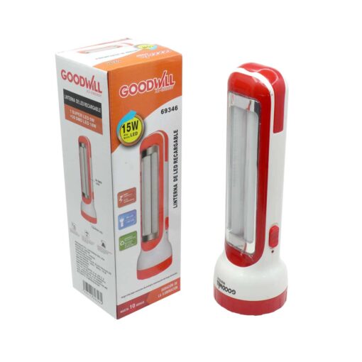 Linterna super LED recargable de 15W potente brillo LED 69346